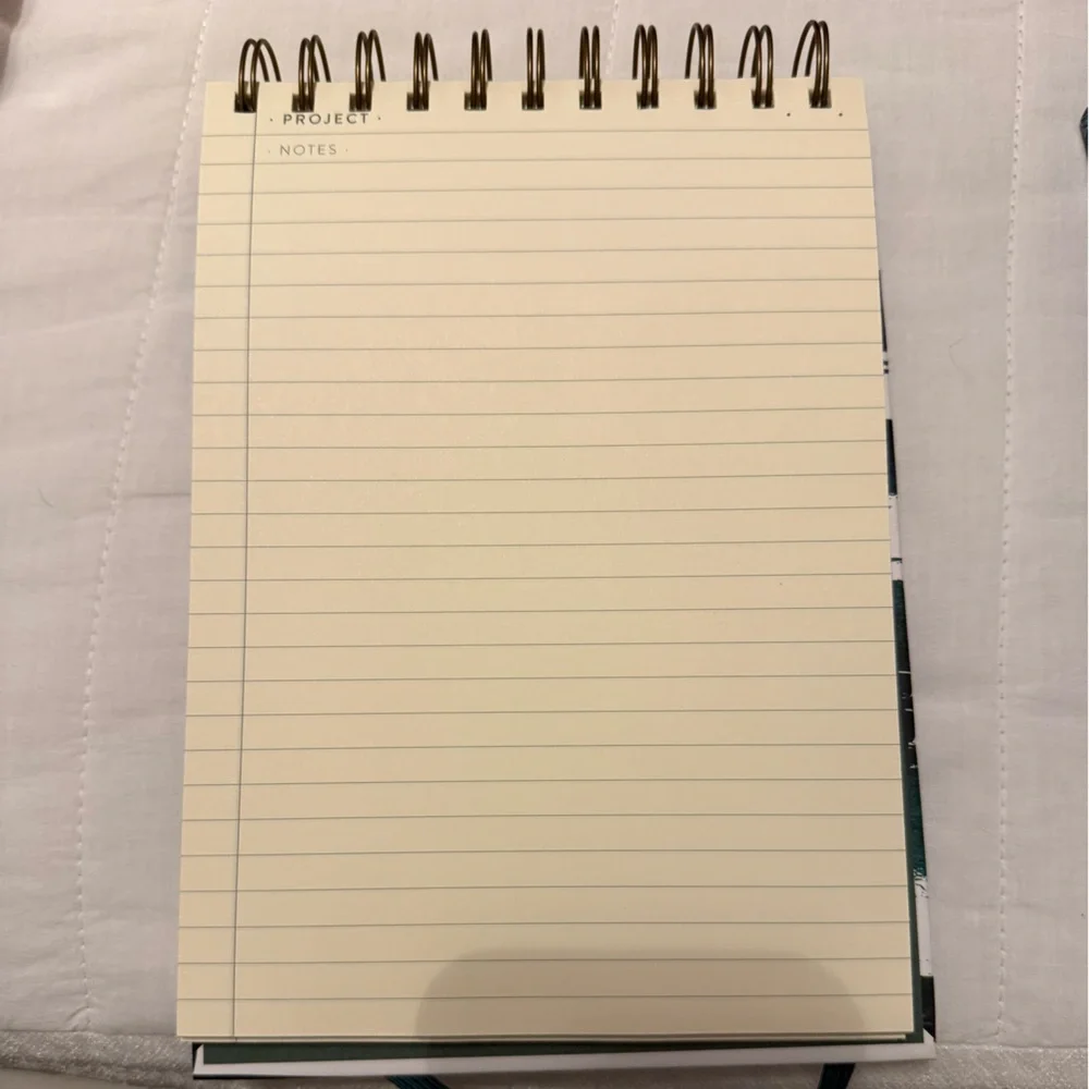 Argento SC Green and White Striped Notebook with Pen